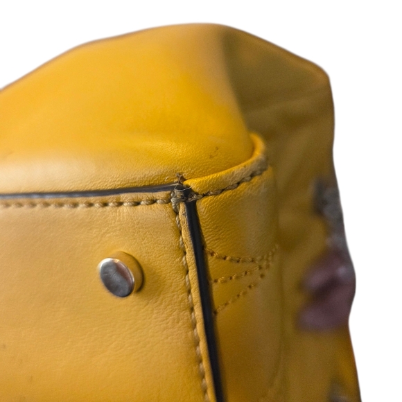 Kate Spade Quilted Yellow Chevron Tote Bag - Picture 11 of 15